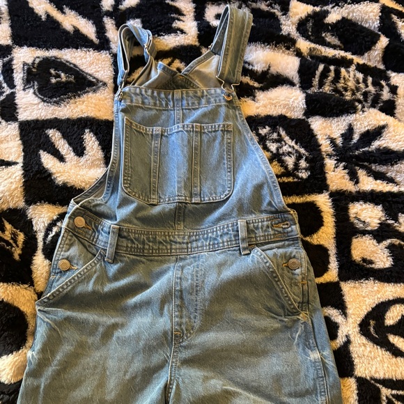 Straight Denim Overalls - Picture 2 of 4
